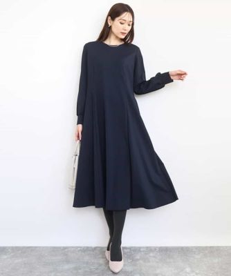 MK MICHEL KLEIN (Women)/エムケーミッシェルクラン ツイルジャージーワンピース/洗える 57ネイビー ワンピース・ドレス【三越伊勢丹/公式】