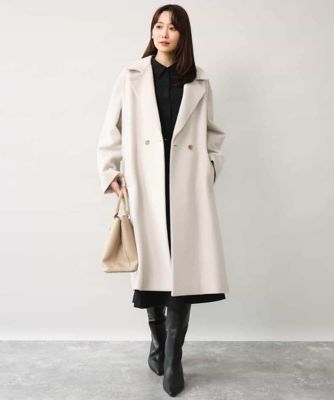 洗える］ウールライク衿付きワンピース | MK MICHEL KLEIN (Women