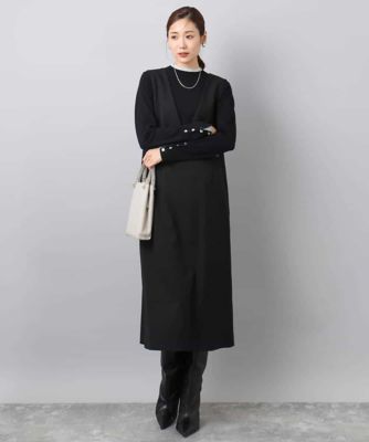 ウールライク Vネックジャンパースカート／洗える | MK MICHEL KLEIN