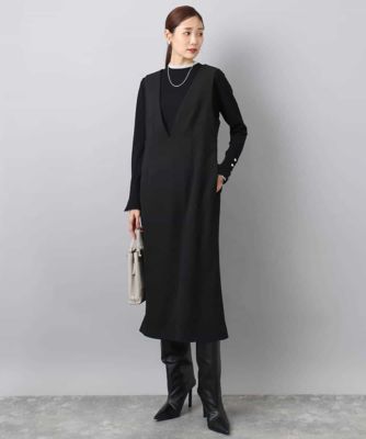 ウールライク Vネックジャンパースカート／洗える | MK MICHEL KLEIN