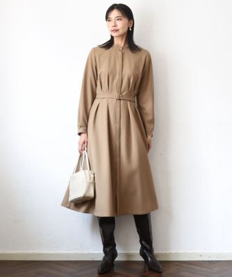 ＜MK MICHEL KLEIN (Women)＞ウエストタックデザインワンピース／洗える