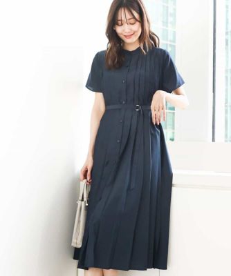 ＜MK MICHEL KLEIN (Women)＞フロントタックデザインワンピース／２ｗａｙ／洗える