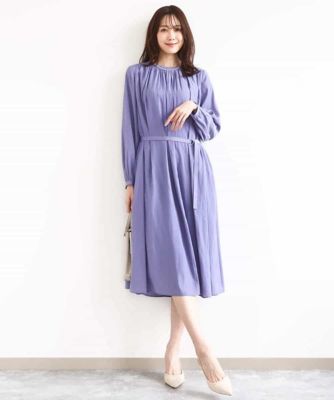 サテンギャザーワンピース／洗える | MK MICHEL KLEIN (Women