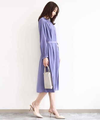 サテンギャザーワンピース／洗える | MK MICHEL KLEIN (Women