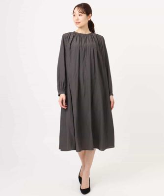 サテンギャザーワンピース／洗える | MK MICHEL KLEIN (Women