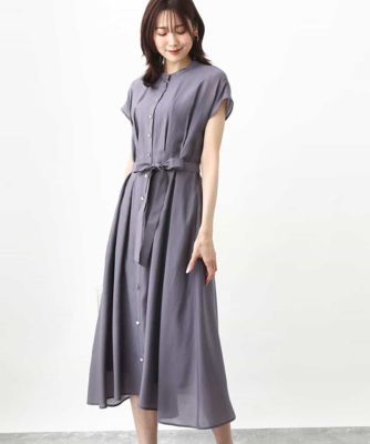 ウエストタックデザインワンピース／洗える