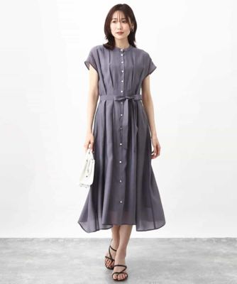 ウエストタックデザインワンピース／洗える