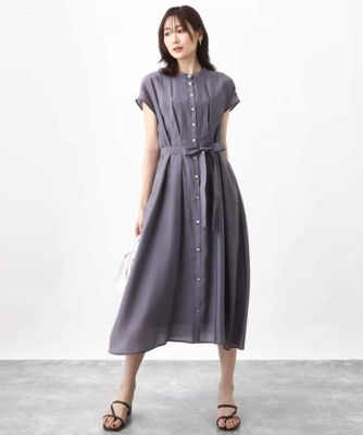 ウエストタックデザインワンピース／洗える