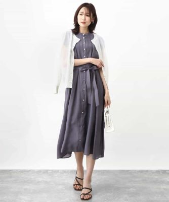 ウエストタックデザインワンピース／洗える