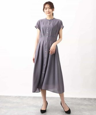 ウエストタックデザインワンピース／洗える