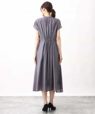 ウエストタックデザインワンピース／洗える