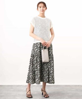 ティアードデザイン花柄ワンピース／洗える