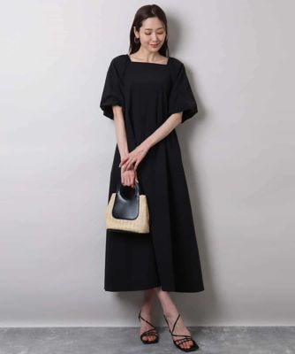 ◆Donna Karan 抽象プリントスクエアネックミディワンピース 32336552_fpx.tif?$filterlrg$&