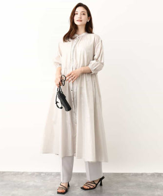 ＜MK MICHEL KLEIN (Women)＞箔加工シャツワンピース