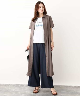 ウエストタックシャツワンピース／洗える