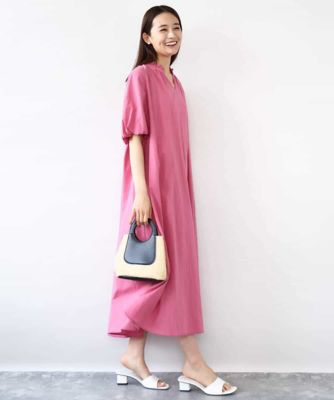 ソフトコットンボリュームスリーブワンピース／洗える | MK MICHEL