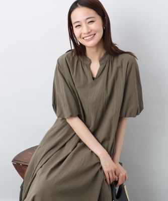 ソフトコットンボリュームスリーブワンピース／洗える | MK MICHEL