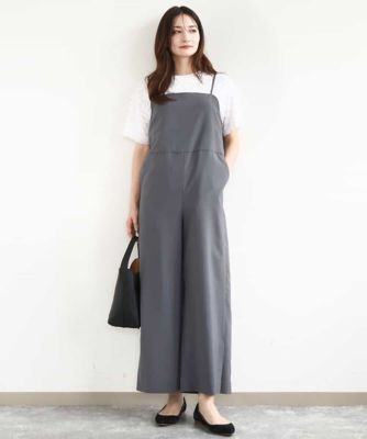 MK MICHEL KLEIN (Women)/エムケーミッシェルクラン ストラップコンビネゾン/洗える ダークグレー93 パンツ・ズボン【三越伊勢丹/公式】