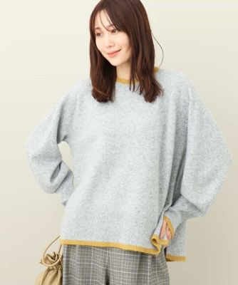 ＜MK MICHEL KLEIN (Women)＞配色ラインニット／洗える