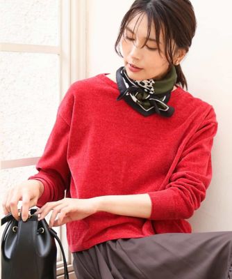 洗える］モールヤーンボートネックニット | MK MICHEL KLEIN (Women