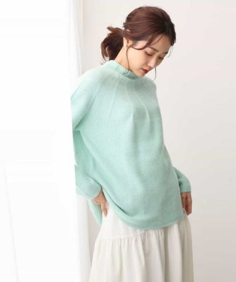 ＜MK MICHEL KLEIN (Women)＞編地切替えミドルゲージニット／洗える