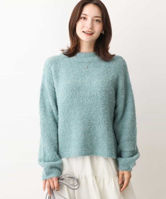 ＜MK MICHEL KLEIN (Women)＞ループヤーンボトルネックニット／洗える