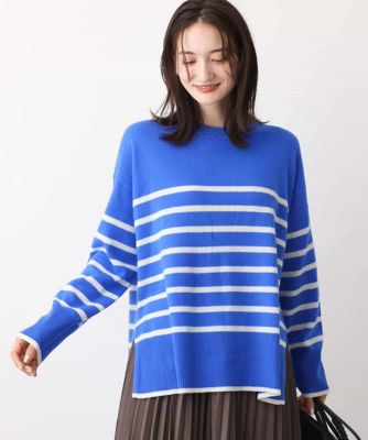 ａｉｒｗｏｏｌパネルボーダーカラーニット
