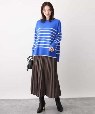 ａｉｒｗｏｏｌパネルボーダーカラーニット
