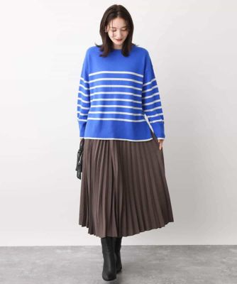 ａｉｒｗｏｏｌパネルボーダーカラーニット