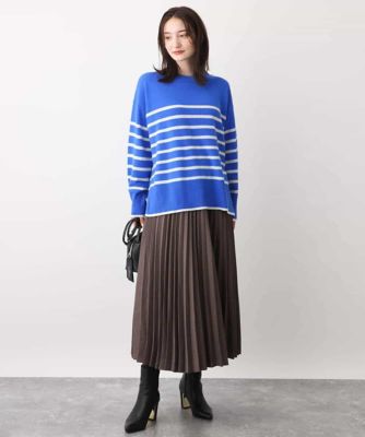 ａｉｒｗｏｏｌパネルボーダーカラーニット
