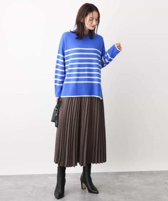 ａｉｒｗｏｏｌパネルボーダーカラーニット