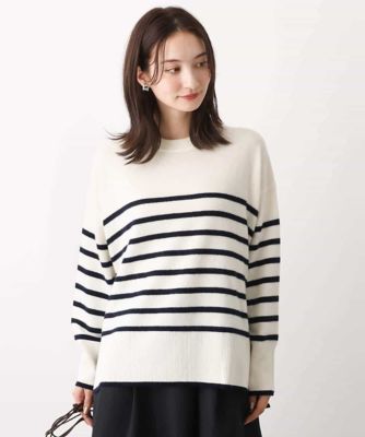 ａｉｒｗｏｏｌパネルボーダーカラーニット