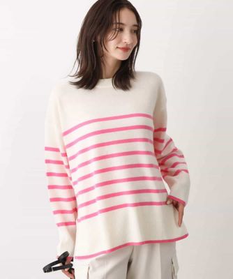 ａｉｒｗｏｏｌパネルボーダーカラーニット