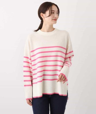 ａｉｒｗｏｏｌパネルボーダーカラーニット