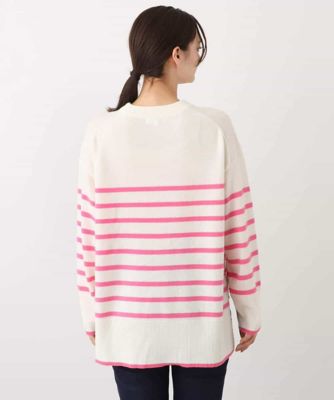 ａｉｒｗｏｏｌパネルボーダーカラーニット