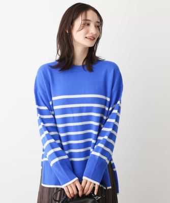 ａｉｒｗｏｏｌパネルボーダーカラーニット