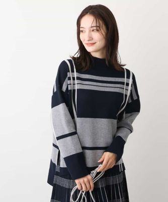 ＜MK MICHEL KLEIN (Women)＞チェック柄ニットプルオーバー／洗える