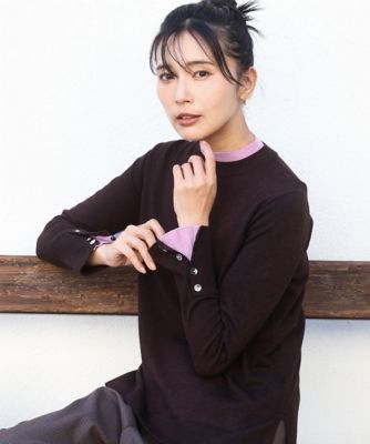 配色レイヤードデザインニット／洗える | MK MICHEL KLEIN (Women