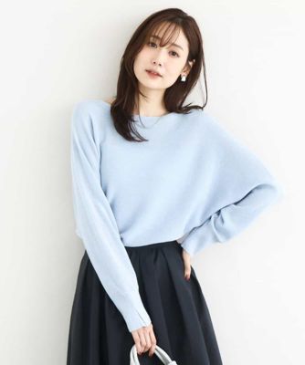 ラメ入りドルマンスリーブ畦編みニット／洗える | MK MICHEL KLEIN