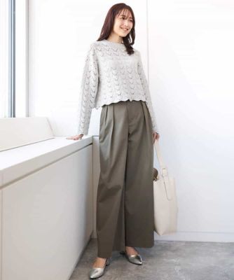 mikan 2023SS✨ウィムガゼット　透かし編みニット　洗える 2023SS✨ウィムガゼット 透かし編みニット 洗える