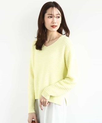 ＜MK MICHEL KLEIN (Women)＞ツィーディーＶネックニット／洗える