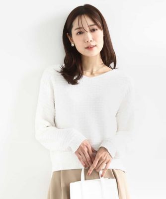 ツィーディーVネックニット／洗える | MK MICHEL KLEIN (Women