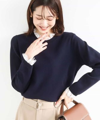 レースデザインコンパクトニット／洗える | MK MICHEL KLEIN (Women