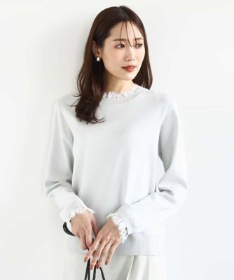 レースデザインコンパクトニット／洗える | MK MICHEL KLEIN (Women