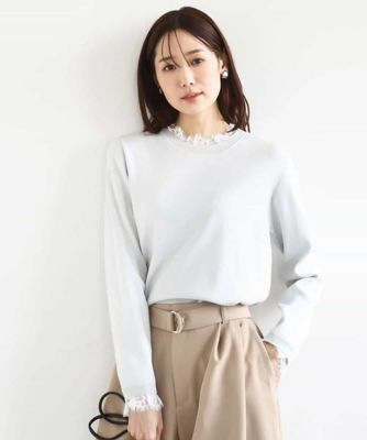 レースデザインコンパクトニット／洗える | MK MICHEL KLEIN (Women