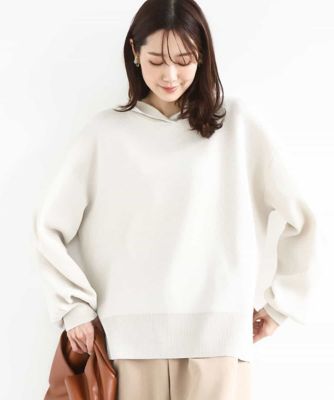 スウェットライクニットフーディー／洗える | MK MICHEL KLEIN (Women