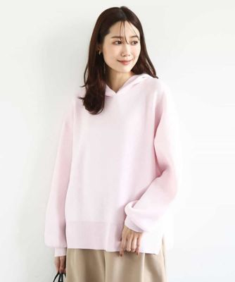 MK ミッシェルクラン（MK MICHEL  ）/スウェットライクニットフーディー/洗える スウェットライクニットフーディー／洗える | MK MICHEL KLEIN (Women