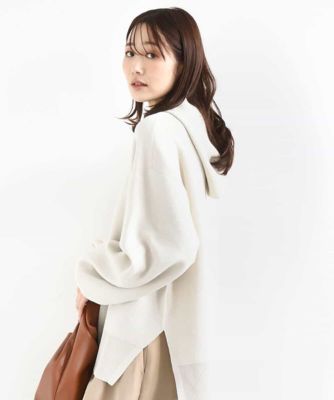スウェットライクニットフーディー／洗える | MK MICHEL KLEIN (Women