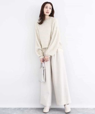 ミニフリルデザインキラキラニット／洗える | MK MICHEL KLEIN (Women