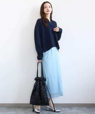 衿付きラガーニット／洗える | MK MICHEL KLEIN (Women)/エムケー